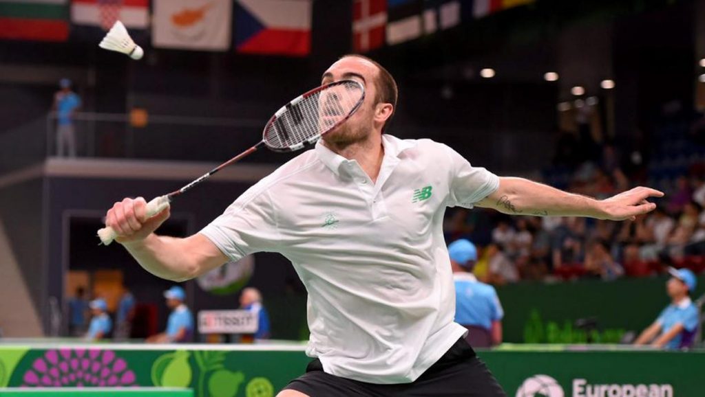 male badminton player